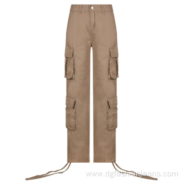 Vintage High Waist Streetwear Wide Leg Cargo Pants